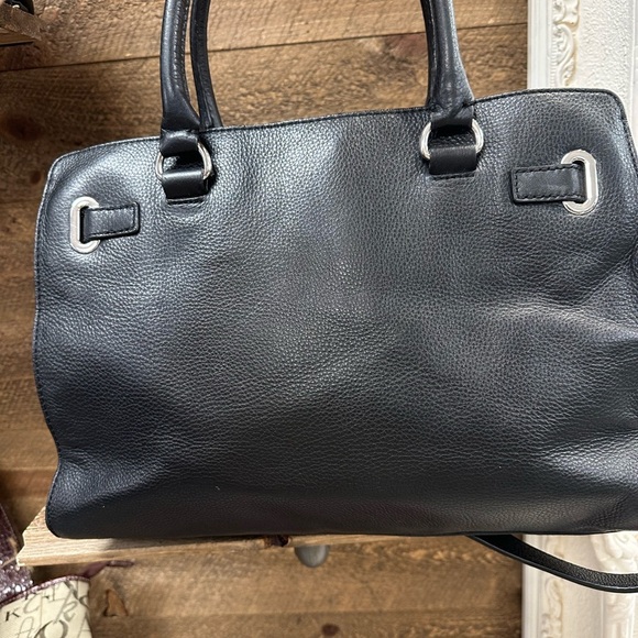 Michael Kors Black Pebbled Leather Satchel Tote Bag - Picture 5 of 10